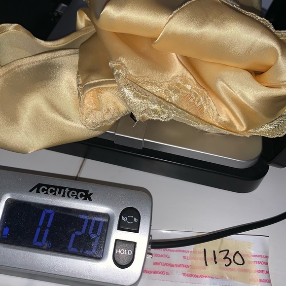 Vintage 90’s Victoria Secret Yellow Lace Lingerie Nightie Slit Night Gown Slip - Picture 9 of 9